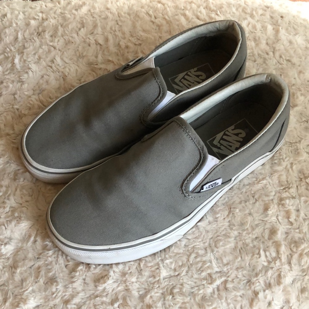 Gray Vans Slip-ons